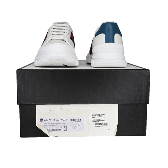 Gucci Men's Nathan Leather Web Sneakers - Picture 8 of 13